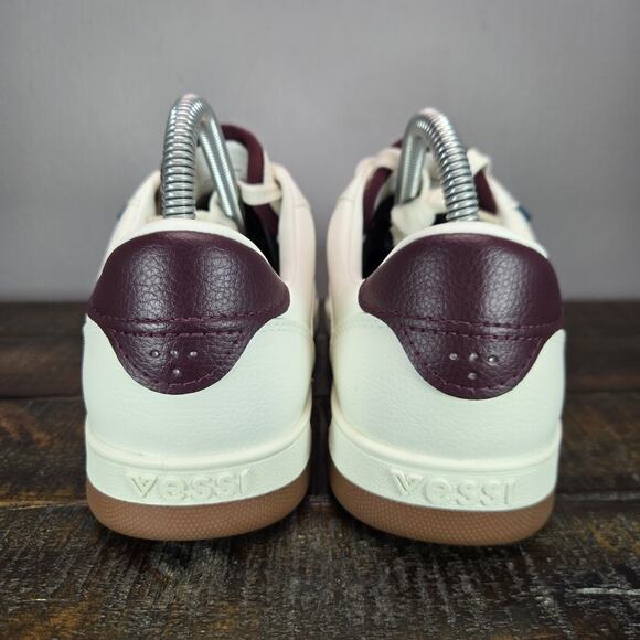 NEW Vessi Courtside Classic Mens Size 11 Waterproof Shoes Off White Mahogany Red main image 10